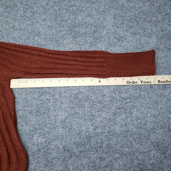 Rue21 Cropped Sweater Womens S Red Long Sleeve Raglan Turtleneck Ribbed Knit New - Picture 9 of 12